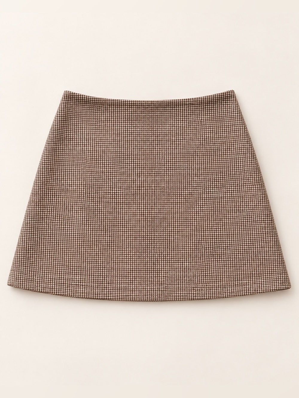 Wilfred Brown Houndstooth Mini Skirt